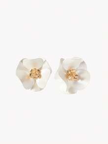 Opalesca Bông tai hoa kim loại Design Sense, Cao cấp/Sang trọng/Đẳng cấp/Đeo hàng ngày/Tối giản, Ngọc trai/Pha lê, Dành cho Mẹ/Phụ nữ/Cô gái/Mẹ, Mùa hè/Bãi biển/Dạ hội/Tiệc tùng/Kỳ nghỉ/Du lịch, Đính hôn/Đám cưới/Lời hứa, Cô dâu, Hình trái tim/Hoa, Phong cách cổ tích/Nàng tiên cá - trắng - Xem 6
