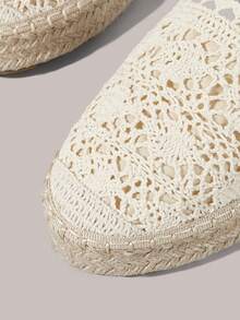 Styleloop 女士米色帆布鞋，波西米亚西部音乐节风格，舒适透气的渔夫鞋，适合度假和旅行 - 深杏色 - 查看 4