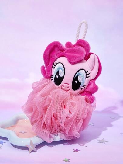My Little Pony X SHEIN Cute Cartoon Pony Bath Brush, Bath Sponge, And Super Soft Foam Net Features Fun, Oversized Designs And Comes With A Hanging Cord, Perfect For Bathing.