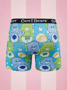 SHEIN X Care Bears 男士字母卡通印花休闲日常平角内裤 - 藍色 - 查看 2