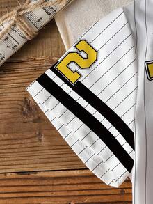 LOONEY TUNES X SHEIN Áo thun ngắn tay in hình hoạt hình cho bé gái, in toàn thân. - trắng - Xem 6