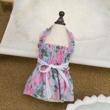 PETSIN Quần áo cho chó, quần áo cho mèo, váy cho thú cưng, bộ sưu tập xuân/hè mới, váy cho cún con, váy công chúa đa năng, họa tiết kẻ sọc, quần áo cho động vật nhỏ, kem chống nắng mát mẻ - Nhiều màu - Xem 21