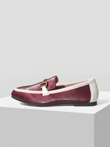 MOTF PREMIUM WOMEN'S COMFORTABLE CASUAL SQUARE TOE FLATS, FOR NEW YEAR HOLIDAY, SPRING SHOES SPRING BREAK EASTER FOR CHRISTMAS SPRING SHOES - Burgundy 1 - View 2