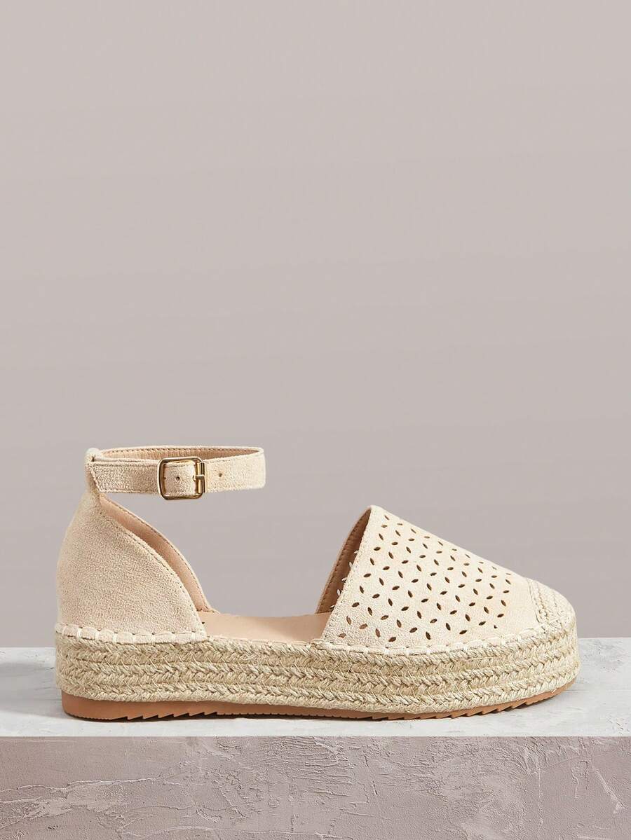 Styleloop Giày lười nữ đế bằng, chất liệu rỗng, chống trượt, kiểu dáng ngư dân, gót dây, phong cách nghỉ dưỡng, đồ cần thiết cho du lịch, phong cách Bohemian, lễ hội âm nhạc, trang phục dự tiệc, phong cách retro Mỹ, trang phục đi nghỉ mát, đồ không thể thiếu khi đi du lịch. - Màu be - Xem 1