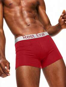 5pcs/Pack Men's Letter Printed Boxer Briefs - Multicolor - View 6