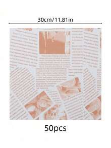 50/100张装三明治包装纸、托盘垫纸、食品篮衬垫、防油包装纸、面包烘焙垫纸、烘焙托盘垫纸、餐桌垫纸、厨房配件、厨房用具、防油工具、野餐包装纸 - 彩色 - 查看 7