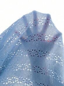 Breezaya 2026春夏新款欧美风性感修身腰部休闲度假日常户外女士浪漫海滩派对晚宴海边针织米色女式毛衣连衣裙，镂空慵懒舒适 - 淺藍色 - 查看 9