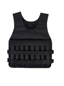 Verstellbare Gewichtsweste 20kg/44lbs Maximallast - Gewichtsweste für Männer & Frauen, ideal für Muskeltraining, Fitness, Gewichtsverlusts, Laufen, Aerobic, Krafttraining, Camouflage/Schwarz, Trainings-Weste mit verstellbarem Gewicht - Verschiedenfarbig - Übersicht 6
