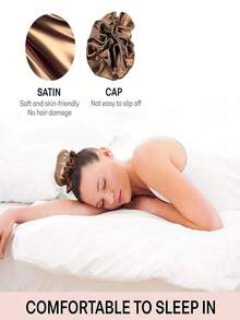 Bộ lô uốn tóc không nhiệt Satin Finish kèm mũ trùm tóc 2 4 6 chiếc, tiện dụng khi ngủ, mang theo du lịch, nghỉ lễ, chuẩn bị cho năm học mới, phù hợp với mọi loại tóc, tóc dài ngắn, tóc xoăn, phụ kiện làm tóc cho nữ. - màu nâu - Xem 4