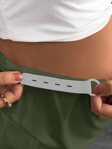Momance 孕婦休閒上班長褲，可調式鬆緊高腰全長孕婦褲，綠色，秋季，優雅 - 軍綠色 - 查看 3