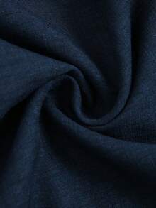 SHEIN PETITE 女士休闲度假套装，圆领露背扎染印花上衣搭配扎染短裤，春夏款 - 藍白色 - 查看 3