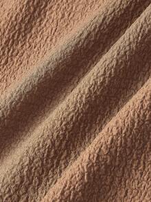 Mercer Haus Chemise tissée décontractée à fermeture boutonnée devant avec manches courtes, chemise beige clair, chemise pour hommes beige, chemise marron pour hommes, chemise marron à boutons, chemise à manches courtes à boutons, convient pour l'été, les vacances tropicales à Hawaï. - Tabac - Voir 7