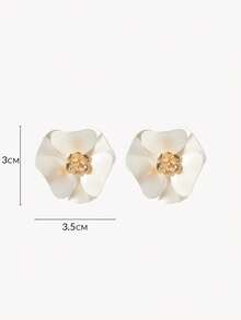 Opalesca Bông tai hoa kim loại Design Sense, Cao cấp/Sang trọng/Đẳng cấp/Đeo hàng ngày/Tối giản, Ngọc trai/Pha lê, Dành cho Mẹ/Phụ nữ/Cô gái/Mẹ, Mùa hè/Bãi biển/Dạ hội/Tiệc tùng/Kỳ nghỉ/Du lịch, Đính hôn/Đám cưới/Lời hứa, Cô dâu, Hình trái tim/Hoa, Phong cách cổ tích/Nàng tiên cá - trắng - Xem 11