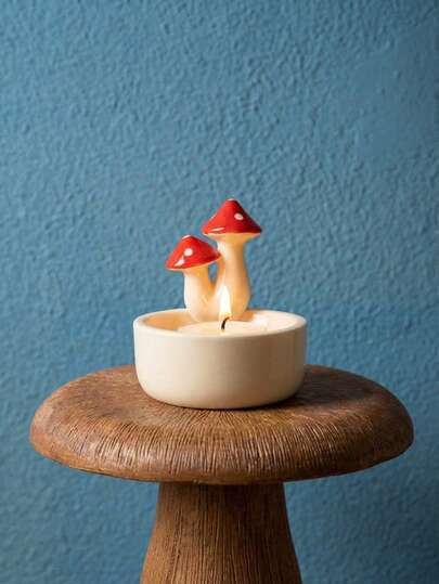 Joivida Chân nến hình nấm bằng gốm sứ, đồ trang trí nhà cửa thủ công sáng tạo, giá đỡ nến thơm dễ thương cho phòng ngủ, phòng khách, phòng ăn, bàn ăn, vật trang trí ấm áp cho gia đình, tiệc tùng, đám cưới, lễ hội, tượng gốm sứ thủ công trang nhã, thiết kế thủ công tinh tế, bọt khí nhỏ là bình thường do quá trình làm thủ công, hoàn hảo cho trang trí nội thất, quà tặng tân gia cho phụ nữ, bé gái, gia đình, bạn bè, đồ dùng thiết yếu cho nhà cửa, sản phẩm gốm sứ, làm thủ công, và các khuyết điểm khác là bình thường.