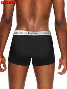 5pcs/Pack Men's Letter Print Boxer Briefs - Multicolor - View 2