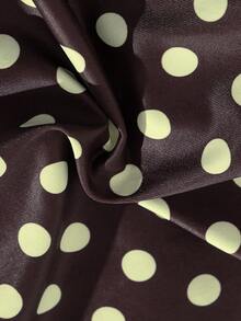 Swim Mod Baju Renang Terusan Wanita Motif Polkadot untuk Liburan Musim Panas, Tali Bahu Lepas Pasang, Dekorasi Ruffle, Leher V - MultiWarna - View 5