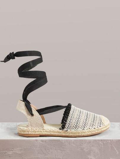 Styleloop Women's Flat Round Toe Lace-Up Black Casual Slip-On Sandals, Beach Vacation Fisherman Shoes Vacation Outfits Travel Essentials