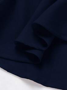 Franclia Plus Size Punk Sleeveless Button Decorated Shirt, Spring/Summer - Navy Blue - View 6