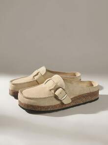 Solecia Ladies Fashion Flats Vacation Summer Spring Easter - Khaki - View 2