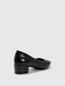 CUCCOO BIZCHIC 简约时尚百搭石纹厚底女鞋 - 黑色 - 查看 2