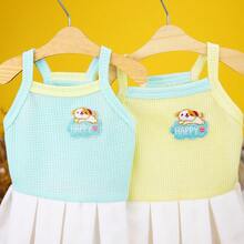 PETSIN Quần áo cho chó, quần áo cho mèo, váy cho thú cưng, bộ sưu tập xuân/hè mới, váy cho cún con, váy công chúa đa năng, họa tiết kẻ sọc, quần áo cho động vật nhỏ, kem chống nắng mát mẻ - Nhiều màu - Xem 7