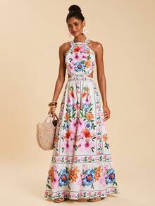 Travachic 浪漫印花系带连衣裙 - 彩色 - 查看 2