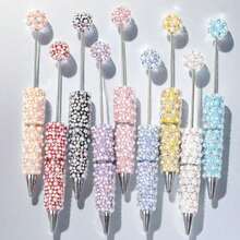 5pcs/Set Pen Decorated With Diamond And Pearl Beads, Random Color Mix, DIY Jewelry, Creative Stationery - Multicolor - View 5