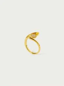 Glisma Women's Open Ring,Premium/Old Money/Classy,Sexy/Vintage,For Mom/Women/Girl/Mother,Summer/Beach/Prom/Party,18K Gold-Plated - Gold - View 3
