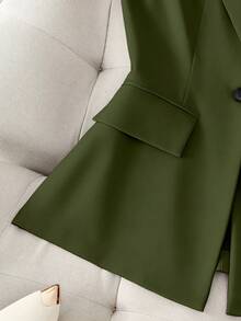 Franclia Women's Solid Color Minimalist Sleeveless Vest, Elegant Lady Style - Army Green - View 5