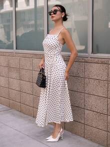 Andrea Bello Vestido largo con adorno de encaje elegante para mujer, vestido de Año Nuevo, vestido de fiesta de Año Nuevo, ropa de mujer, vestidos elegantes de mujer, vestidos beige de mujer, vestido de Año Nuevo para mujer, vestidos formales de mujer, vestido de fiesta, conjunto - Blanco y Negro - Ver 3