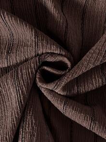 Elaquor Plus Size Sommar Casual Pendling Randig Skjorta Och Shorts 2-delat Set - Brun - Visa 7