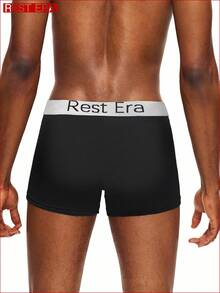 5pcs/Pack Men's Letter Printed Boxer Briefs - Multicolor - View 2