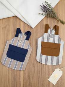 PETSIN Quần áo cho chó, quần áo cho mèo, váy cho thú cưng, bộ sưu tập xuân/hè mới, váy cho cún con, váy công chúa đa năng, họa tiết kẻ sọc, quần áo cho động vật nhỏ, kem chống nắng mát mẻ - Nhiều màu - Xem 4