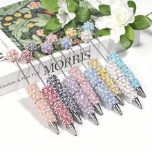 5pcs/Set Pen Decorated With Diamond And Pearl Beads, Random Color Mix, DIY Jewelry, Creative Stationery - Multicolor - View 3