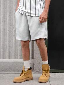 Open Phase Quần Short Thời Trang Đơn Giản Cho Nam - Xám - Xem 1