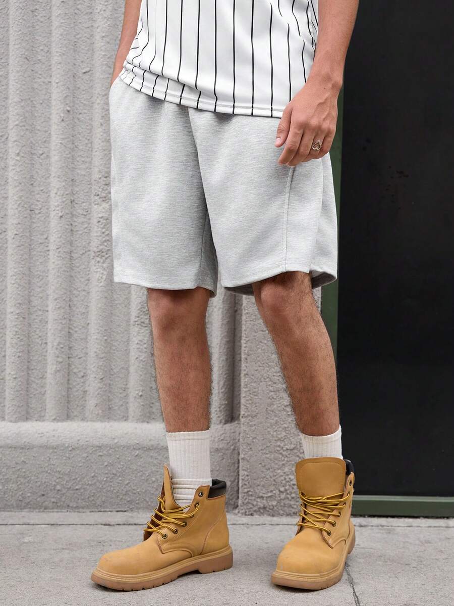 Open Phase Quần Short Thời Trang Đơn Giản Cho Nam - Xám - Xem 1