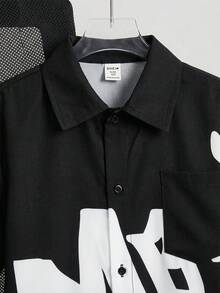 SHEIN 这款男童休闲运动套装包含衬衫和短裤两件，宽松版型，条纹纹理，翻领设计，适合儿童穿着，也适合幼儿男童、返校季、生日派对、晚宴、演出、婚礼、洗礼和毕业典礼等场合。日常穿着、上学、旅行、运动以及春夏季节皆宜。 - 彩色 - 查看 8