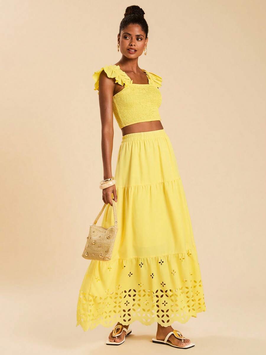 Travachic Pale Yellow Summer Boho Tropical Vacation Outfits For Women ...