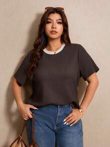 Elaquor Hollow-Out Butterfly Knit Sweater With Back Detail - Brown - View 6