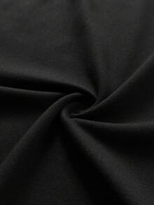 Whyspr Dark-Colored Sexy High Slit Flare Sleeve Dress - Black - View 8