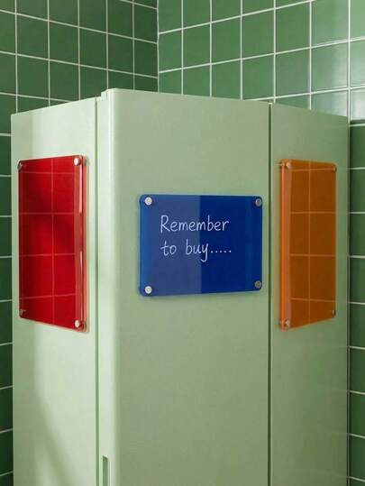 Joivida 1 Tấm bảng từ tính acrylic gắn tủ lạnh, bảng treo đồ gia dụng, bảng ghi nhớ từ tính có thể xóa được gắn cửa sắt.