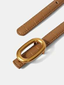 MOTF PREMIUM PRE LIGHT KHAKI BAMBOO PATTERN FINE BELT - shallow khaki - View 4