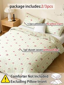 Joivida 2/3 Pieces100% Polyester Bedding (Duvet Cover + 1/2 Pillowcases, No Comforter Included), All-Season Modern Polyester Bedding Collection - Multicolor - View 4