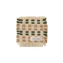 Cirelle Posavasos con flecos de estilo Fair Isle - Tapete cuadrado tejido a mano, decoración de mesa inspirada en lo nórdico para la hora del té - Multicolor - Ver 11