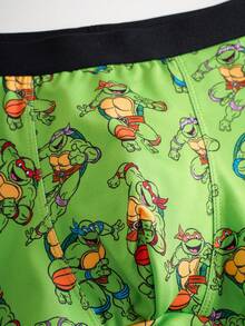 TEENAGE MUTANT NINJA TURTLES | SHEIN 男童卡通印花休闲舒适平角内裤 - 綠色 - 查看 9