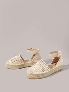 Styleloop Giày lười nữ đế bằng, chất liệu rỗng, chống trượt, kiểu dáng ngư dân, gót dây, phong cách nghỉ dưỡng, đồ cần thiết cho du lịch, phong cách Bohemian, lễ hội âm nhạc, trang phục dự tiệc, phong cách retro Mỹ, trang phục đi nghỉ mát, đồ không thể thiếu khi đi du lịch. - Màu be - Xem 2
