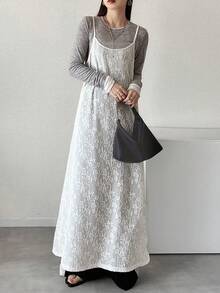 FRIFUL Áo tank top dài không tay dáng suông, chất liệu vải dệt họa tiết, thích hợp cho kỳ nghỉ dành cho nữ. - Màu be - Xem 2