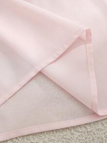 EMERY ROSE Đầm kiểu Pháp thanh lịch cổ vuông, dây mảnh, màu hồng, chất liệu jacquard, thích hợp cho kỳ nghỉ hè ở vùng quê, làm từ vải chiffon. - Hồng - Xem 5