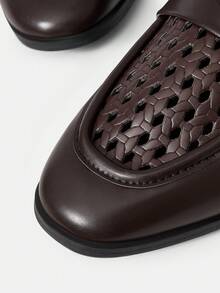 MOTF WOMEN'S SIMPLE HOLLOW FLAT SHOES - Coffee Brown - View 5