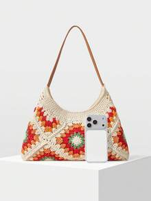 MOTF STYLISH WOMEN'S HAND-WOVEN SHOULDER BAG - Multicolor - View 4